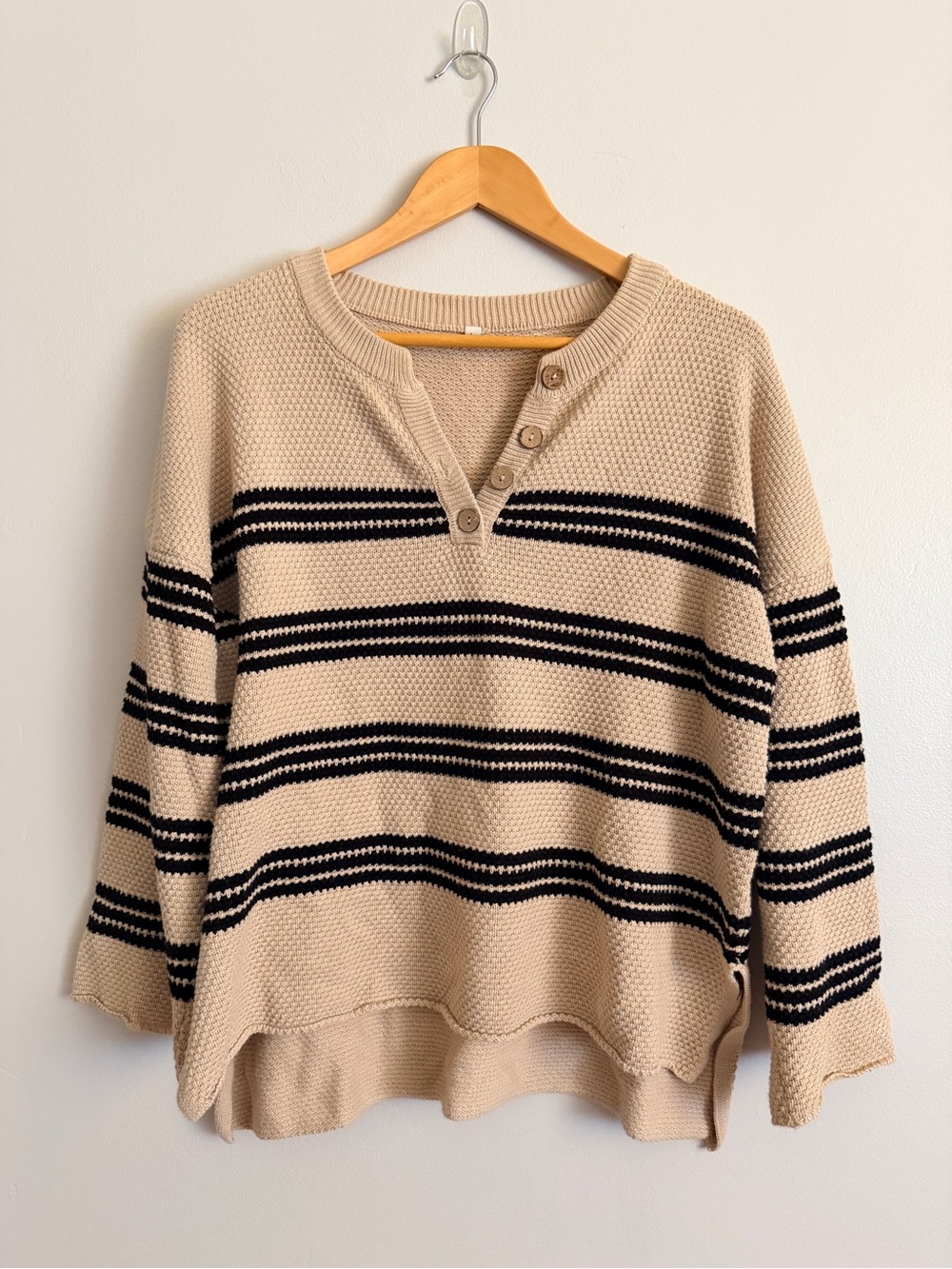 Henley Knit Sweater - Women
